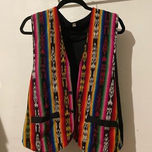 Handmade multicolored Guatemalan embroidered vest